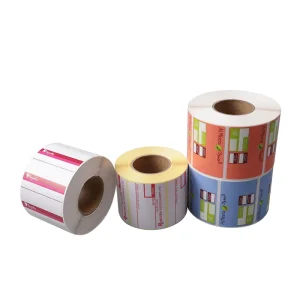 Supermarket Barcode Labels Product Sticker Custom Sizes Personalized logo Design Direct Thermal Label Sticker Roll