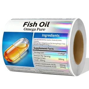 Supplement Bottle Label Manufacture Water Proof Customized Product Label Top Brand PT