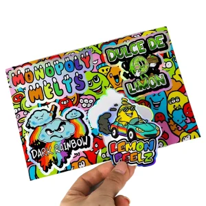 Supply Laser Holographic Die Cut Stickers Sheets Heat Resistant Adhesive Laser Foil Decal Custom Service