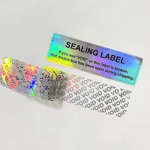 Tamper Proof Picker Void If Seal Broken Security Logo Warranty Stickers Custom Printing Hologram Void Sticker Label
