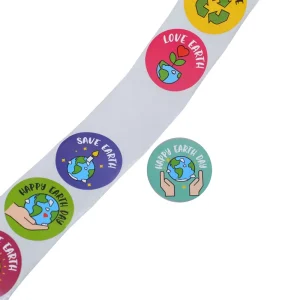 Tear Resistant Digital Printing Sticker Self Adhesive Round Shape Cute Packaging Decal