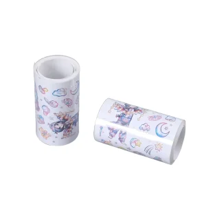 Tear Resistant Kawaii Roll Sticker Self Adhesive Glossy Finish Surface Stationery Journal Decal Roll Sticker