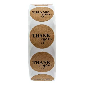 Thank You Adhesive Smile Sticker Art Paper Kraft Paper Roll Label