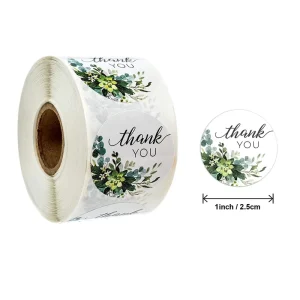 Thank You for Order 500 Per Roll Sticker Custom Eco Friendly Recyclable Material Self Adhesive Sticker Labels
