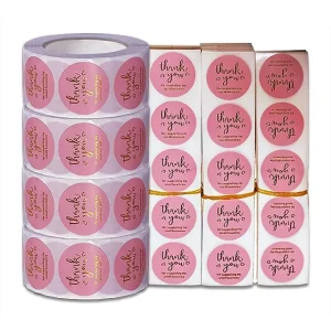 Thank You for Supporting My Small Business 500 Labels for Packaging Bags and Products Bottles 1.5 Inch Thank You Stickers Roll