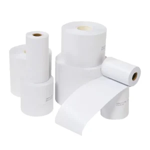 Thermal Shipping Barcode Label 58mmx65m Adhesive Linerless Thermal Transfer Label 80mm Continuous Paper Label Weighing Scale Tag