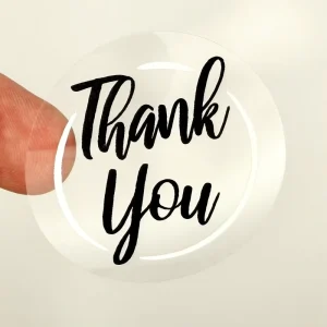 Transparent Clear Custom Stickers Personalized Vinyl Decals with Your Logo Name or Text Waterproof