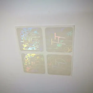 Transparent Custom LOGO Clear 3D Hologram Lamination Sticker