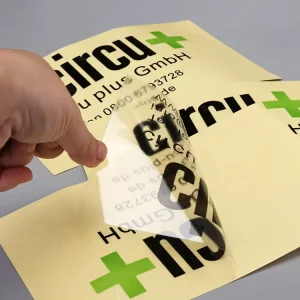 Transparent Glass PVC Sticker clear