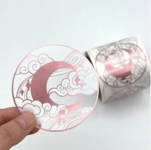 Transparent PVC Sticker Paper Rolls Waterproof Clear Adhesive Label for Masking Printings