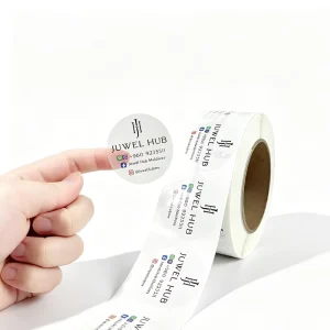 Transparent Round Vinyl Stickers Blank Clear Circle Adhesive Labels with Easy to Apply for Decoration