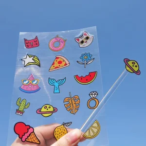 Transparent Waterproof Vinyl Sticker Custom Clear Cute Cartoon Logo Sticker
