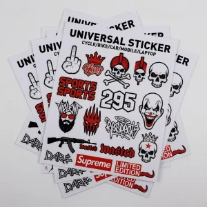 Trendy Modified Waterproof PVC Decor Stickers for Bicycle Motorcycle Car Phone Self Adhesive Custom Decals