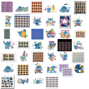 US Postage Stamps in Bulk Postage Stamp Sticker Postage Stamp Album Stamps Logo Stamp Collecting Suitable for Collecting Gifts