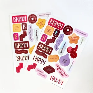 UV Printed Business Logo Waterproof Self Adhesive A3 A4 A5 A6 Die Cut PVC Vinyl Sticker Sheet Custom Kiss Cut Sticker Sheets