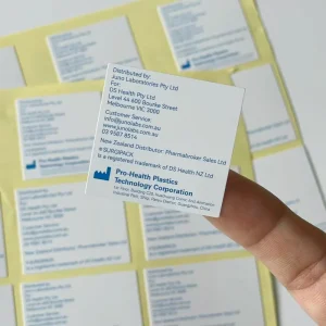UV Printing Custom Adhesive Stickers 170gsm Art Paper Suitable for Pharmaceuticals Food & Other Industries