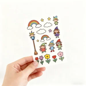 UV Protection Custom Printed Clear Adhesive PVC Kiss Cut Stickers Paper Vinyl Full Sticker Sheet Label