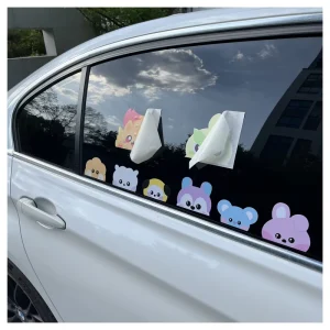 UV Resist Removable Vinyl PVC Self Adhesive Funny Peeker Anime Cartoon Waterproof Logo Vinyl Decal Custom Transfer Car Stickers