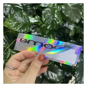 UV Resist Waterproof Rainbow Silver 3D Hologram Reflective Glitter Stickers Die Cut Logo Vinyl PVC Custom Holographic Stickers