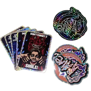 UV Resist Waterproof Shiny Glitter Hologram Sticker Custom Logo Die Cut Graffiti Holographic Sticker For Promotion