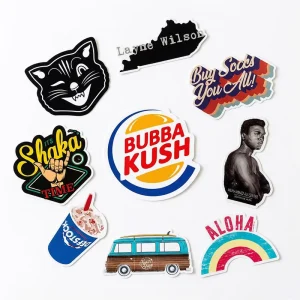 UV Resist Weatherproof Adhesive Label Durable Vehicle Car Decal Laptop Stickers Waterproof Vinyl Die Cut Logo Custom Stickers