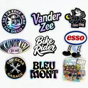UV Resist Weatherproof Crack Peel Self-Adhesive Durable Matte PVC Vinyl Die Cut Sticker Printing Logo Custom Stickers