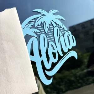 UV Resistant Vehicle Vinyl Transfer Window Reverse Decals Stickers Custom Waterproof Die Cut Car Transfer Decals