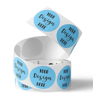Universal Eco Friendly Waterproof Strong Stickiness PVC Customized Roll Round Decals Stickers for Small Business Packaging