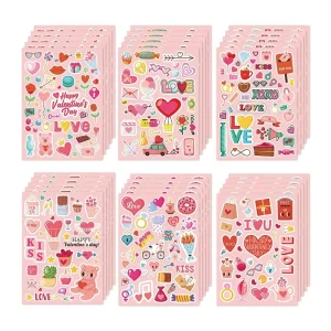 Valentine’s Day Decoration Props Heart Gifts Cartoon Multi Design Labels Stickers Adhesive Stickers Party Supplies