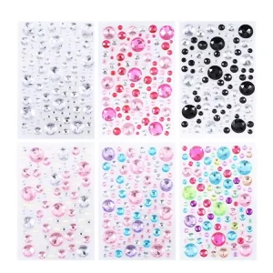 Vibrant Multi Color Rhinestone Sticker for Playful Phone Case Art Tech Accessory DIY Kits