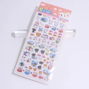 Vigreat Custom Glitter Sticker Sheet Kids Stickers Anime Epoxy Sticker Sheet Decorative Notebook