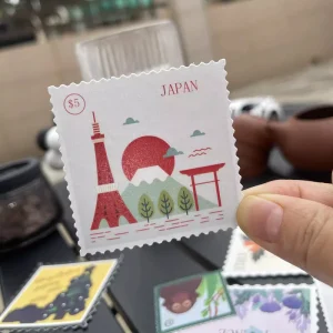 Vigreat Custom Printed Japan Landmark Stamp Stickers Set Die Cut for Travel Journal Scrapbook Planner Laptop Luggage Decoration