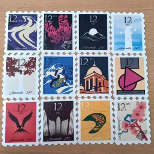 Vigreat Personalized Printed Stamp Stickers for Scrapbooking Gifts & Stationery Use Custom Die Cut Postage Style Stickers