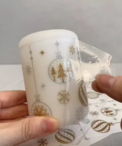 Vinyl Decal Stickers Custom Cup Packaging Label Design UV 3D DTF Transfers Cup Wrap Label Sticker Manufacture