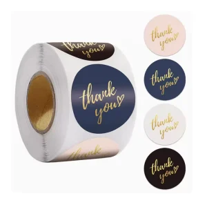 Vinyl Direct Thermal Labels Roll Color Sensitive Round Circle Candle Sticker for Lipstick Use