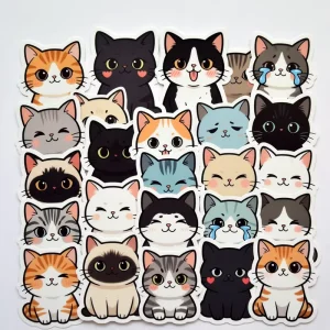 Vinyl Sticker Cartoon Pattern Waterproof Self Adhesive Decorative Labels