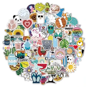 Vinyl Stickers 100 Paper Waterproof Cute Cartoon Guitar Luggage Outdoor Small Fresh