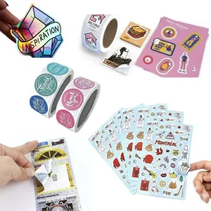 Vinyl Stickers Custom Printing Adhesive Waterproof Roll White Vinyl Stickers With Logo Stickers