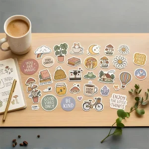 Vinyl Stickers Waterproof for Kids Promotion Gifts Logo Stickers for Business Decorative Letters Stickers for Laptop Bottle