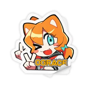 Vograce Custom UV Printing Company Logo Label Stickers Adhesive Vinyl Pvc Cartoon Die Cut Sticker Custom Stickers