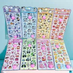 Waterproof 3D Heart Stickers for Kids’ Phone and Journal Decor