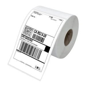 Waterproof A6 for Express Waybill Stickers Stock 100×150 White Shipping Labels 4×6 Self adhesive Thermal Paper Roll Perforated