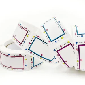 Waterproof Adhesive Label Sticker Roll Custom Printing RTS Baking Stickers 250PCS Roll 25mm*45mm