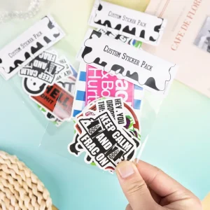 Waterproof Cartoon Stickers Package Opp Bag Die-Cut PVC Custom Stickers Package