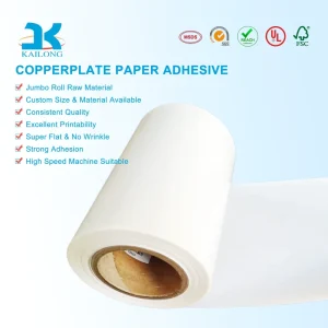 Waterproof Coated Self Adhesive Vinyl Synthetic Paper Roll Beverage Cosmetic Food Bottle Labels Food Safe Adhesive Sticker Paper