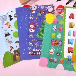 Waterproof Colorful Bubble 26 Letter PET Label Sticker Kids Handmade Packaging Label Sticker
