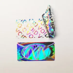 Waterproof Colorful Printing Die Cut Brand Logo Custom Made Hologram Sticker With without Void Effect