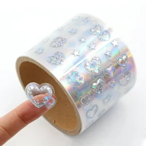 Waterproof Custom Cartoon Sticker Rolls Adhesive Roll Stickers