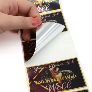 Waterproof Custom Design PVC Perfume Label Stickers Luxury White Vinyl Cosmetic Package Stickers Custom