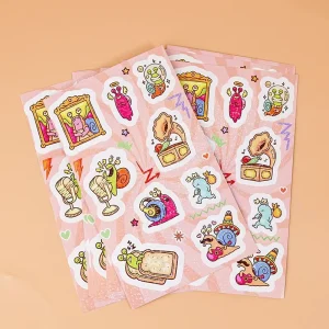 Waterproof Custom Kiss Cut Sticker Sheet for Planner Decor & Small Business